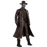 Spider Man Noir Cosplay Costume Halloween Outfit Brown Leather Suit Becostume