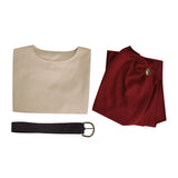 The Odyssey Odysseus Cosplay Costume Red Cape Ancient Roman Toga Suit Becostume