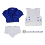 Star Dallas Cowboy Cheerleader Costume Kids High School Cheerleading Uniform Becostume