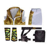 Masters of the Universe Teela Cosplay Jumpsuit White Gold Combat Outfit Becostume