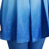 Descendants The Rise of Red Chloe Cosplay Costume Gradient Blue Halloween Outfit Becostume