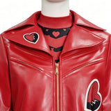 Descendants 5 Red Cosplay Costume Princess Red Leather Halloween Outfit Becostume