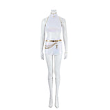 KPop Demon Hunters Rumi Stage Performance White Dance Costume Halloween Suit Becostume