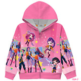 Kids Kpop Demon Hunters Hoodie Sweatshirt Cosplay Costume Hooded Colorful Coat Becostume