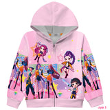 Kids Kpop Demon Hunters Hoodie Sweatshirt Cosplay Costume Hooded Colorful Coat Becostume