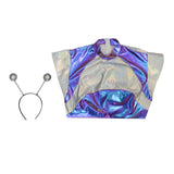 Alien Costume Halloween Alien Costume Metallic For Women Dress With Headband
