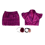 The Hunger Games Effie Trinket Cosplay Costume Purple Dress Halloween Outfit Becostume