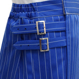 15th Doctor Ncuti Gatwa Cosplay Costume Season 2 of Doctor Who Striped Denim Suit Becostume