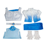 Descendants The Rise of Red Chloe Cosplay Costume Gradient Blue Halloween Outfit Becostume