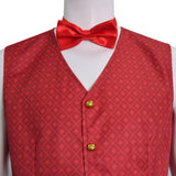 The Super Mario Bros. Movie Toad Cosplay Costume Red Robe Halloween Suit Becostume