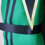 The Freak Circus Harlequin Cosplay Costume Jester Green Halloween Outfit BEcostume