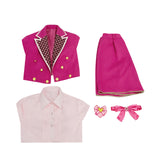 Descendants 5 Pink Hearts Cosplay Costume Princess Pink Costume Halloween Outfit Becostume