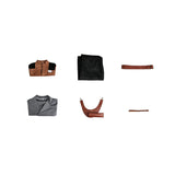 Star Wars Han Solo Cosplay Costume Complete Set Brown Suede Jacket Becostume