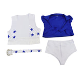 Star Cowboy Cheerleader Costume Women High School Cheerleading Uniform Becostume