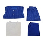 15th Doctor Ncuti Gatwa Cosplay Costume Season 2 of Doctor Who Striped Denim Suit Becostume