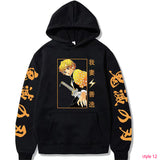Anime Demon Slayer Hoodie Costume Jacket Sweatshirt Sweater Pullover Fleece Suit Becostume