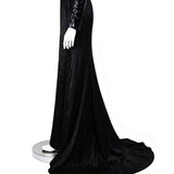Star Wars Padmé Amidala Black Gown Cosplay Costume with Train Halloweeen Outfit Becostume