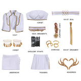 Kpop Demon Hunters Mira Cosplay Costume White Dance Halloween Outfit Becostume