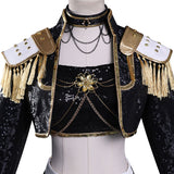 Kpop Demon Hunters Mira Cosplay Costume Black Golden Halloween Huntrix Outfit Becostume