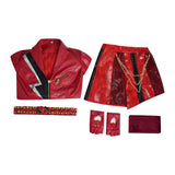 Descendants The Rise of Red Cosplay Costume Red Leather Halloween Outfit Becostume