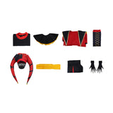 The Freak Circus Pierrot Cosplay Costume Jester Red Halloween Outfit BEcostume