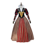 Alice in Wonderland Queen of Hearts Dress Fancy Halloween Woman Kids Outfit Becostume