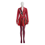 Descendants The Rise of Red Cosplay Costume Red Leather Halloween Outfit Becostume