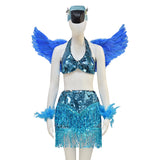 Rio Blue Bird Cosplay Costume Blue Rio Costume Stunning Halloween Outfit Becostume