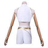 Kpop Demon Hunters Rumi Cosplay Costume White Dance Halloween Outfit Becostume
