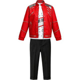 Kids Dance Star Costume Boys 80s 90s Pop King 3D Prints Jacket Shirt Pants Becostume