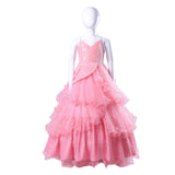 Kids Wicked Witch Glinda Cosplay Costume Pink Dress Good Witch Outfit Becostume