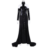 Star Wars Padmé Amidala Black Gown Cosplay Costume with Train Halloweeen Outfit Becostume