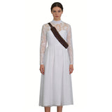 Ready Or Not Grace Cosplay Costume Women's White Wedding Dress Becostume