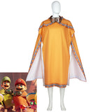Super Mario Orange Desert Poncho With Goggles Cosplay Costume Mario Outfit Becostume