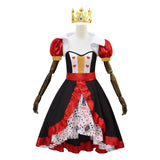 Alice in Wonderland Queen of Hearts Dress Fancy Halloween Woman Kids Outfit Becostume