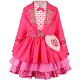 Descendants Wicked Wonderland 5 Red Cosplay Costume Kids Pink Jumpsuit Becostume