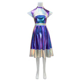 Alien Costume Halloween Alien Costume Metallic For Women Dress With Headband