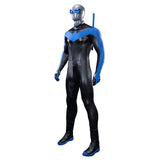 Dick Grayson Nightwing Cosplay Costume Nightwing Leather Jumpsuit Becostume