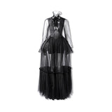 Deluxe Wednesday Season 2 Wednesday Black Dance Mesh Dress Cosplay Costume Becostume