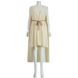 Helen Cosplay Costume The Odyssey Dress Beige Women Halloween Carnival Party Suit Becostume