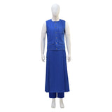 15th Doctor Ncuti Gatwa Cosplay Costume Season 2 of Doctor Who Striped Denim Suit Becostume