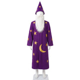 Toy Story 5 Lizard Wizard Cosplay Costume Purple Star Moon Wizard Robe Becostume