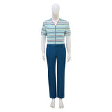 15th Doctor Who Ncuti Gatwa Lining Striped Shirt Navy Pants Halloween Outfit Becostume