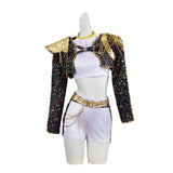Kpop Demon Hunters Rumi Kids Adult Golden Black Performance Dance Outfit Becostume