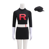 Pokemon Team Rocket Jessie and James Cosplay Costume Female With Hat Becostume