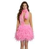 White Chicks Pink Flamingo Cosplay Costume Women Halloween Party Fancy Dress Becostume