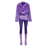 Zoo 2 Movie Gazelle Cosplay Costume Purple Fur Stage Costume Party Suit Becostume