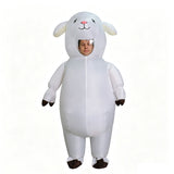 Inflatable White Sheep Inflatable Costume Lamb Funny Blow Up Suit Halloween Party Carnival