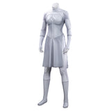 Invincible Anissa Cosplay Costume Viltrumite White Jumpsuit Halloween Full Set Becostume