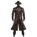 Spider Man Noir Cosplay Costume Halloween Outfit Brown Leather Suit Becostume
